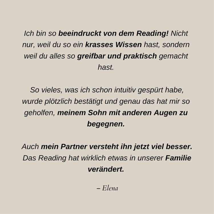 Human Design Reading ⎯ Familie