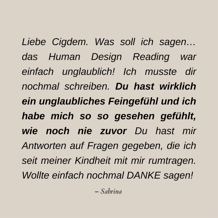 Human Design Reading ⎯ Frauen